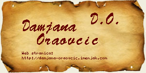 Damjana Oraovčić vizit kartica